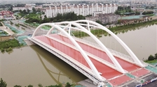 （带图）南京外秦淮河新添一座特色拱桥